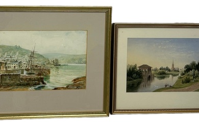 A PAIR OF 19TH CENTURY WATERCOLOUR PAINTINGS ON PAPER...