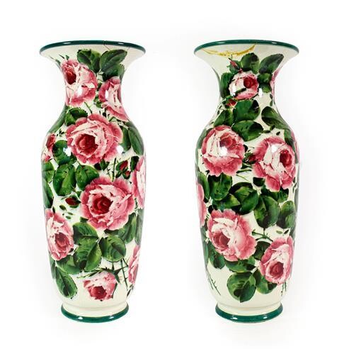 A Pair of Wemyss Pottery Vases, early 20th century, of...