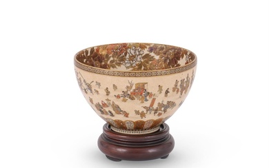 A Satsuma bowl by Yabu Meizan