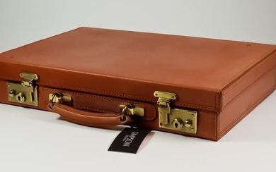A Tan Leather Attache Case, by Simpson of London,...