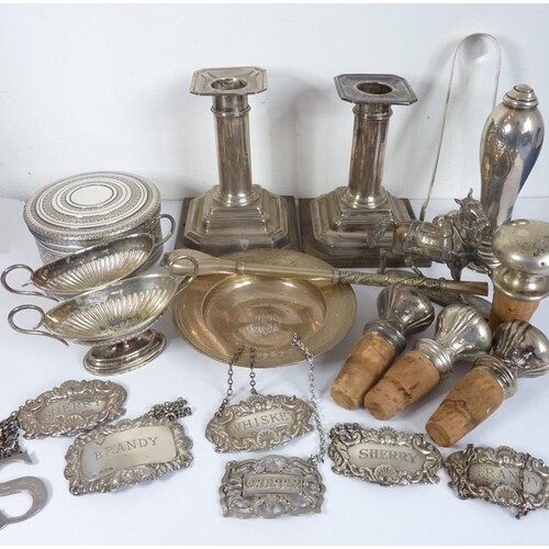 A good selection of various silver and silver plate etc. to ...