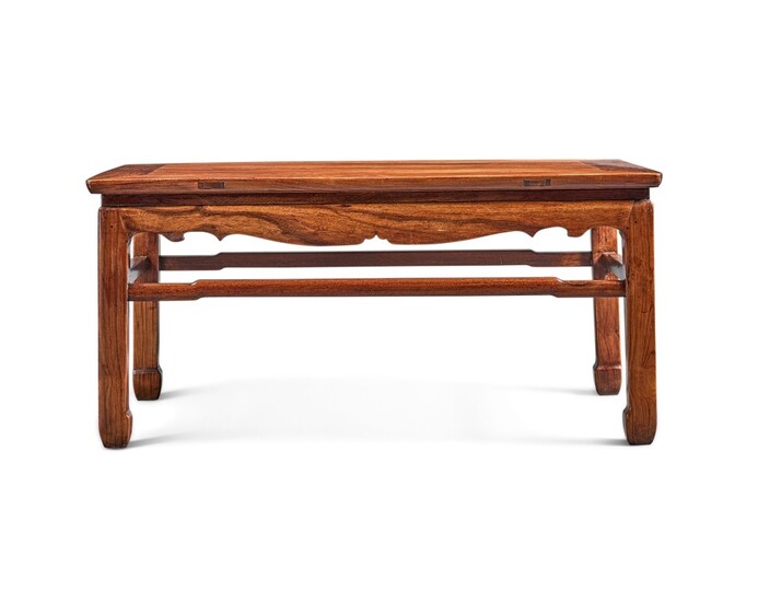 A huanghuali and hardwood low table, Qing dynasty | 清 黃花梨拼硬木矮桌, A huanghuali and hardwood low table, Qing dynasty | 清 黃花梨拼硬木矮桌
