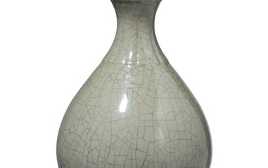 A large Chinese Ge-type garlic-mouth vase with Yongzheng six-character mark, probably later