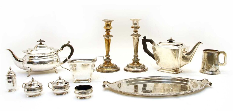 A large collection of silver plated wares