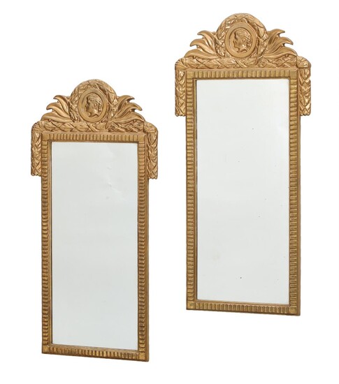 NOT SOLD. A pair of 20th century gilt wood and gesso mirrors. Manufactured for Georg Koefoed. H. 78. W. 38. (2) – Bruun Rasmussen Auctioneers of Fine Art
