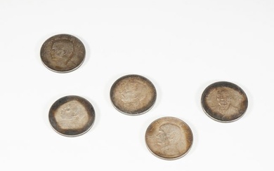 A set of silver coins
