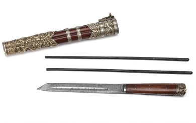 SOLD. A silver mounted Trousse in Mongolian style. – Bruun Rasmussen Auctioneers of Fine Art