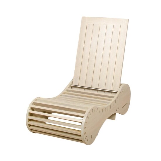 TRANSMORPHIC SLATTED LOUNGE CHAIR AND TABLE
