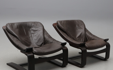 ÅKE FRIBYTER. A pair of “Kroken” armchairs, Nelo furniture, Knislinge.