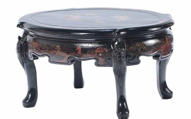 ASIAN STYLE DECORATED COFFEE TABLE C 1950.