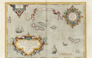 Abraham Ortelius (Anversa, 1527 - 1598) Açores Insulae. Antwerp: 1584...