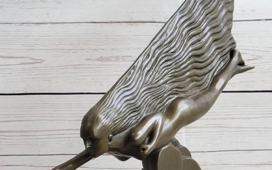 Abstract Nude Swimming Woman Bronze Sculpture