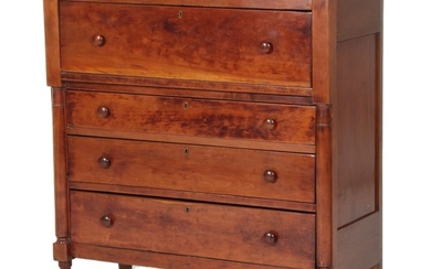 American Empire Cherrywood Chest of Drawers, Mid-19th Century