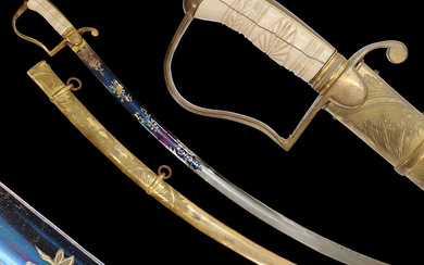 American mounted artillery officer's sword from the early 19th century.