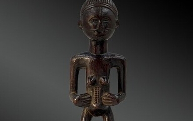 Ancestor statuette - Wood - Miapsi - Tabwa - Congo DRC