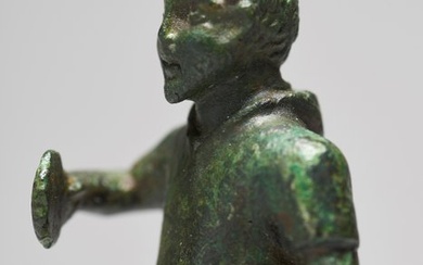 Ancient Roman Bronze Comedian Figure - (1)