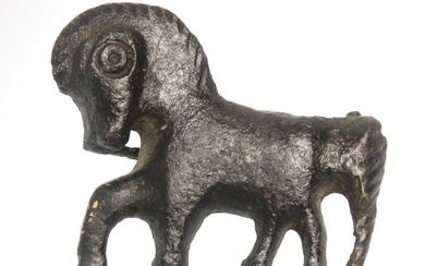 Ancient Roman Bronze Horse Brooch Fibula