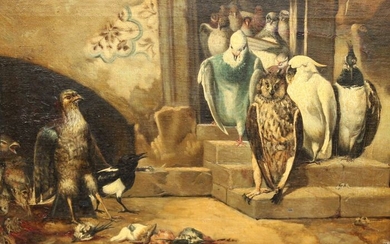 Andrés Castaño y Serrano (1894-?) - Interior con aves