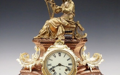 Ansonia Undine & Flora Mantel Clock
