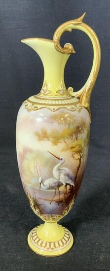 Antique ROYAL WORCESTER Porcelain Pitcher