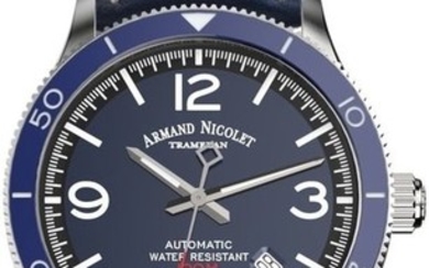 Armand Nicolet - MA2 Datum Automatik - A890AUA-BU-P190BU2 - official retailer - Men - 2011-present