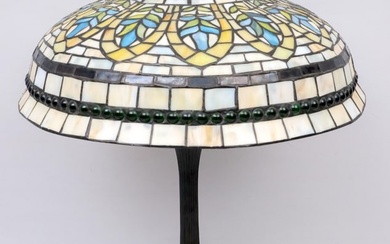 Arts & Crafts Style Slag Glass Lamp