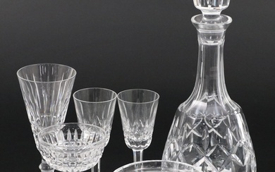 Atlantis "Fernando" Cut Crystal Decanter with Waterford and Table Accessories