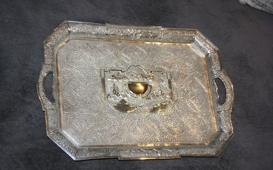 Beautiful silver tray - .925 silver - Asia probably India - Second half 20th century