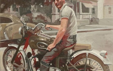 Benoit Montet - Jeune homme à la moto