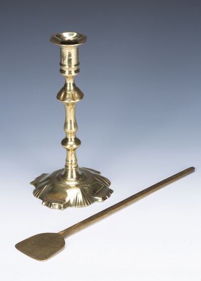 Brass single candlestick