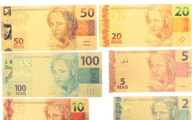 Brazil. 2, 5, 10, 20, 50 and 100 reais. Banknote. Type 2010 - UNC.