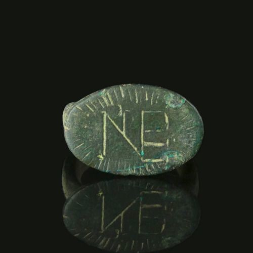 Byzantine Bronze Ring with monogram