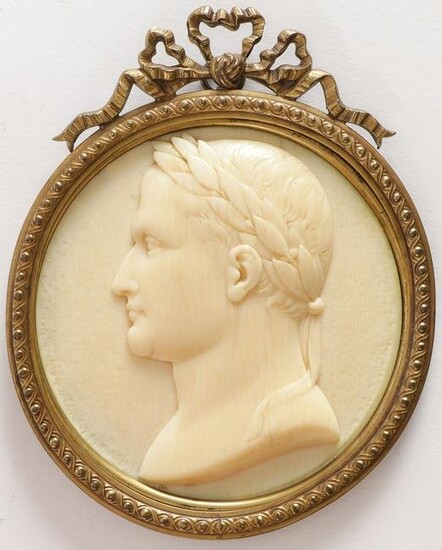 CARVED NAPOLEON BUST, FRENCH 19TH C