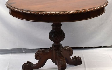 CHIPPENDALE STYLE MAHOGANY ROUND CENTER TABLE
