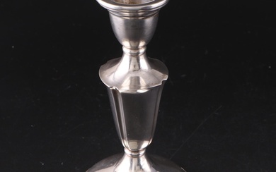 Cartier Weighted Sterling Silver Candlestick, Mid-20th Century