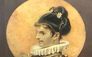 Cesare Dies (1830-?) - Ritratto di donna