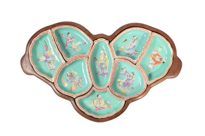 Chinese Butterfly Shaped Sectional Plates, Republic
