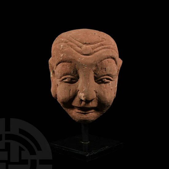 Chinese Ming Red Sandstone Head
