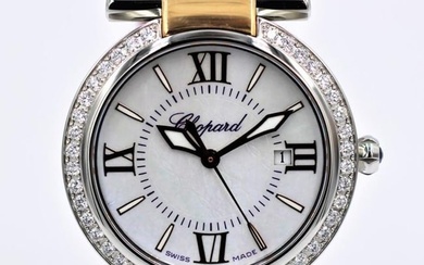 Chopard Imperiale Diamond Bezel Shell 388541-6003 SS PG Quartz LadiesWatch