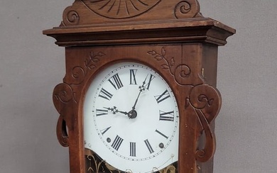 Circa 1880's Walnut Signed Seth Thomas Shelf Clock with original glass. H 21" w 11" d 4.5". Good