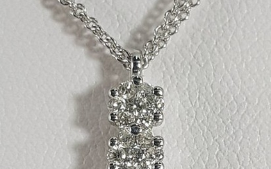 Comete - 18 kt. White gold - Necklace - 0.26 ct Diamond