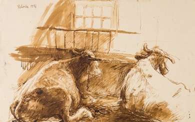 Cows, 1956 Florentina Pakosta, (*1933)