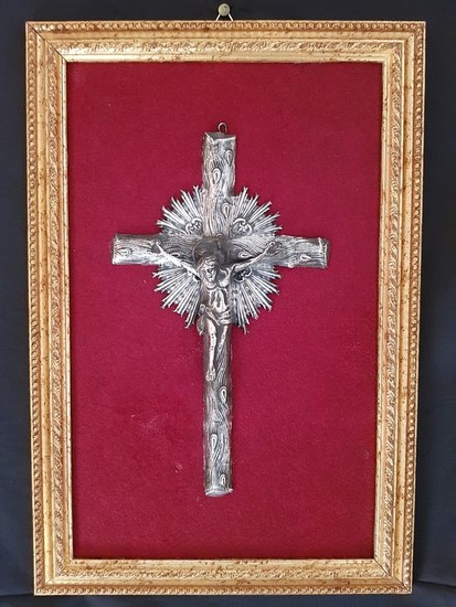 Crucifix, cross N8 (Naples) (1) - Silver - Mid 19th century