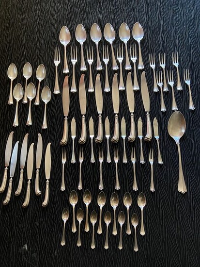 Cutlery service (61) - .800 silver - Wilkens & Söhne - Germany - First half 20th century