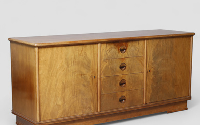 DANSK DESIGN. A sideboard, walnut wood, Danish Joinery Master, first half of the 20th century, Denmark.
