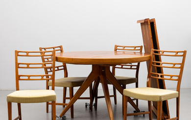 DAVID ROSÉN. Dining group, 5 pieces + 2 plates, “Futura” for Nordiska Kompaniet, 1950s.