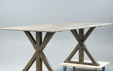 DINING TABLE, French country style, rustic, oak, 1900/2000s.
