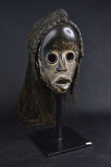 Dance mask - Cord, Metal, Wood - Vente Cornette de Saint-Cyr - Dan - Gabon