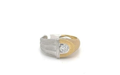 Diamond Ring over Two Tone