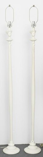 Diego Giacometti Attr. Figural Floor Lamps, Pr